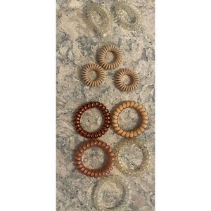 10 Scrunci Plastic Multi Sizes Hair Pony Tail Holder